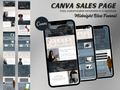 Midnight Blue Canva Sales Page Template | Stan Store & Beacons (Digital Download)