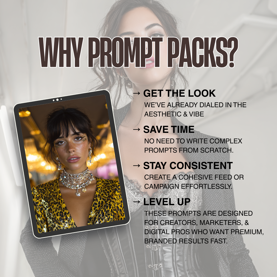 Icon Energy AI Prompt Pack Luxury AI Image Prompts for Influencer-Level Content Creation